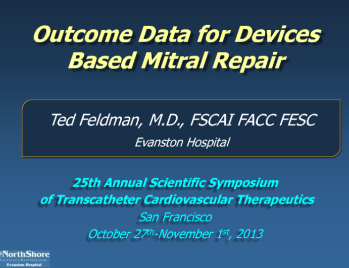 Outcome Data for Devices-Based Repair