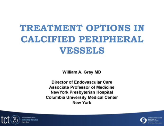 Treatment Options in Calcified Peripheral Vessels