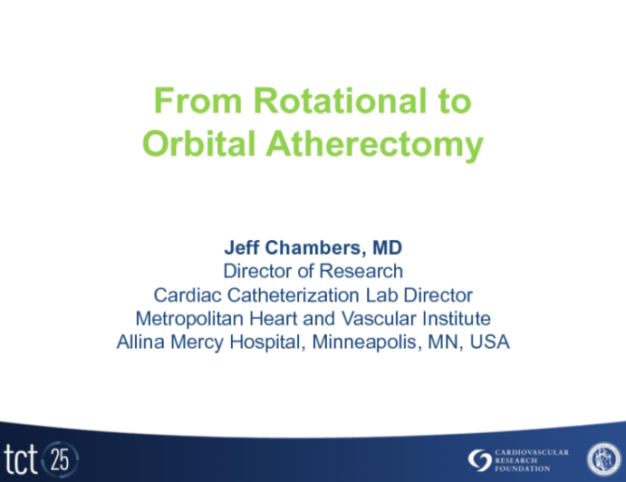 From Rotational to Orbital Atherectomy