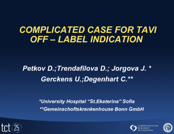 Case #1: Off-Label Transcatheter Valve Implantation In Aortic Regurgitation