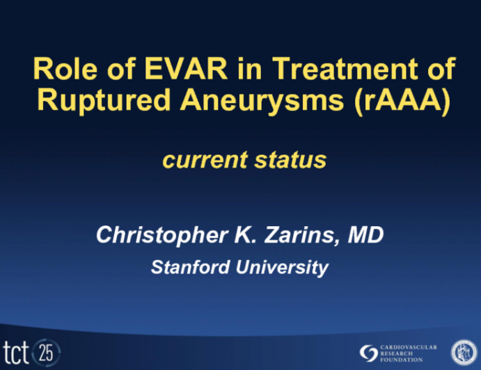 Role of EVAR in the Treatment of Ruptured AAA