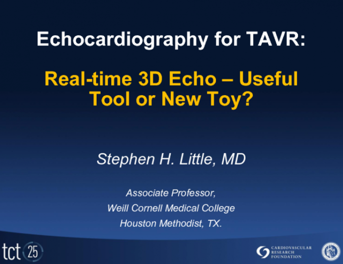 Real Time 3-D Echo: Useful Tool or New Toy?