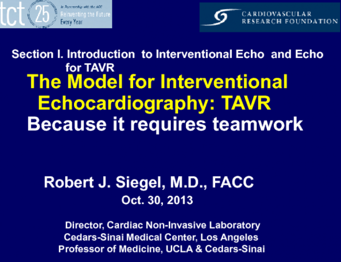 The Model for Interventional Echocardiography: TAVR