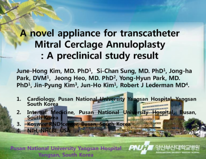 TCT-124. A novel appliance for transcatheter mitral cerclage annuloplasty