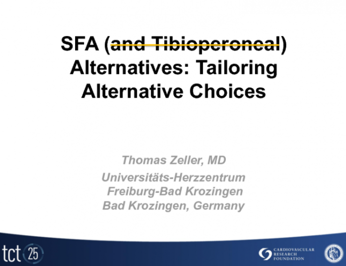 SFA and Tibioperoneal Alternatives: Tailoring Therapeutic Choices