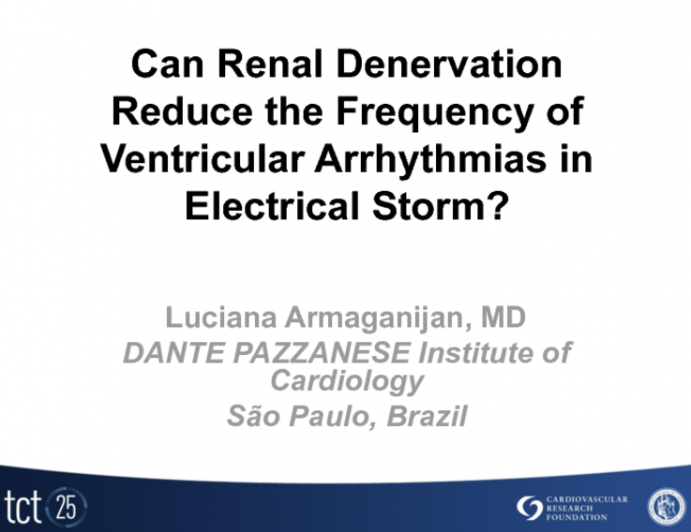 Case #2: Can Renal Denervation Reduce the Frequency of Ventricular Arrhythmias in Electrical Storm?
