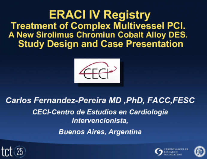 Treatment of Complex Multivessel PCI. A New Sirolimus Chromium Cobalt Alloy DES. Study Design and Case Presentation