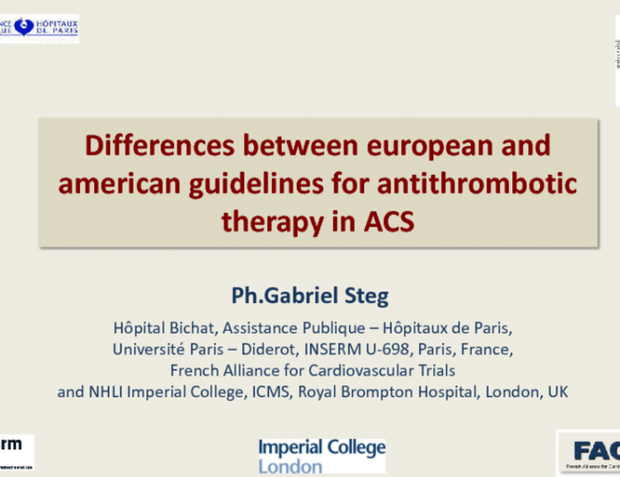 Guideline Strategies for Antithrombotic Therapy in ACS: Contrasting the European and US Perspectives