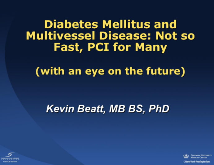 Diabetes Mellitus and Multivessel Disease: Not so Fast, PCI for Many!