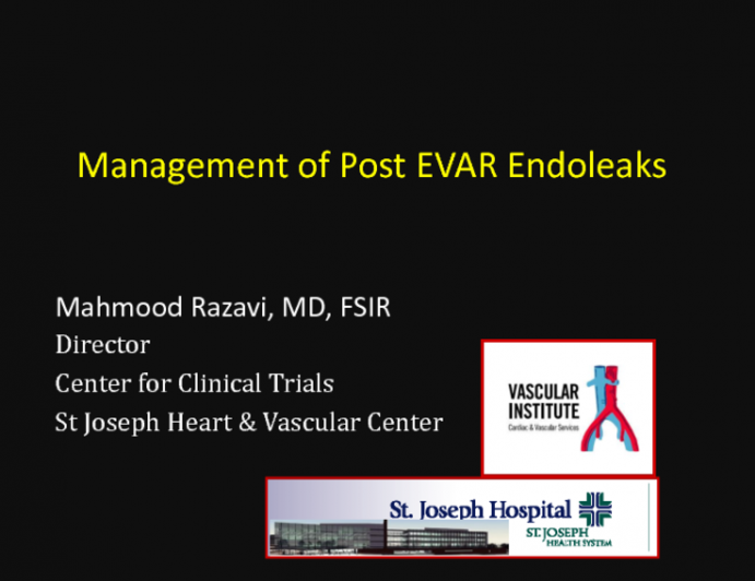 Management of Post-EVAR Endoleaks