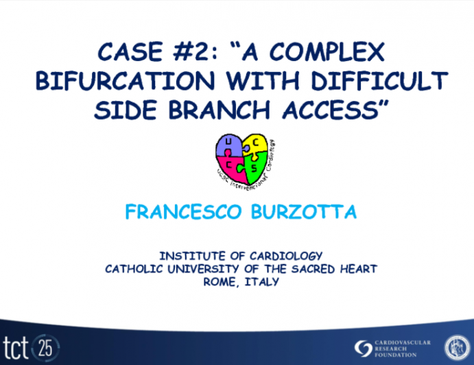 Case 2: A Complex Bifurcation with Difficult side Branch Access