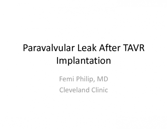 Case Presentation: Paravalvular AR After TAVR