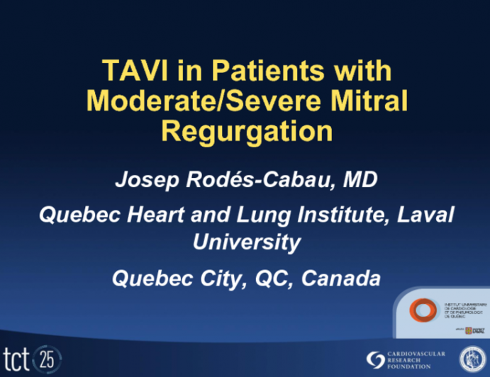 Indications for MR Intervention During TAVR in the Patient with Severe AS