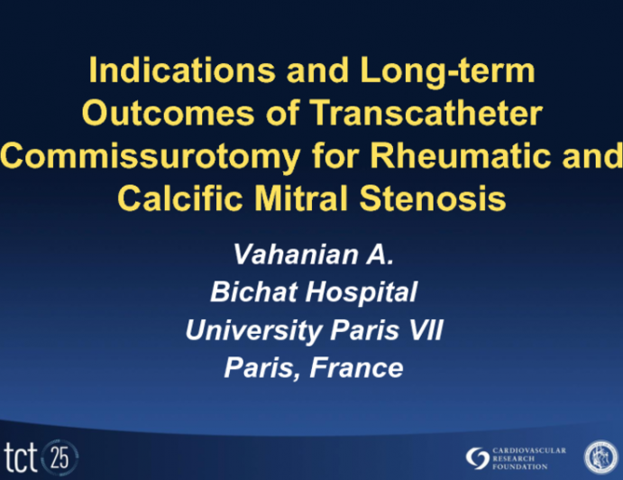 Indications and Long-Term Outcomes of Transcatheter Commissurotomy for Rheumatic and Calcific Mitral Stenosis