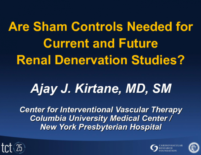 Are Sham Controls Needed for Future Renal Denervation Studies?