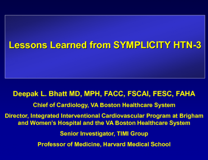 Important Lessons from SIMPLICITY HTN-3 (Inclusion Criteria, Site Selection, and Study Endpoints): What I Would Do Differently Next Time?