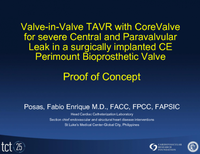 Case #3 - Valve-in-Valve TAVR for Paravalvular Leak: Proof of Concept