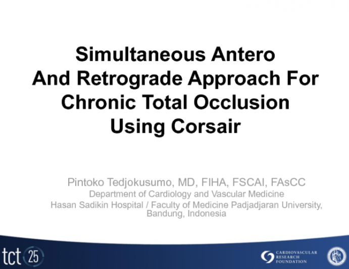 Case #1 - Simultaneous Antegrade and Retrograde CTO Approach