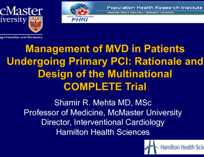 Optimal Management of Multivessel Disease in Patients Undergoing Primary PCI:  Design and Rationale of the Multinational COMPLETE Trial