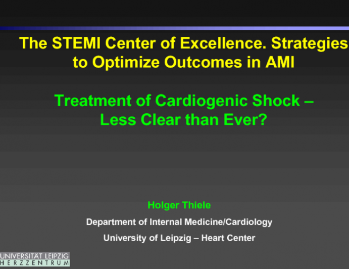 Treatment of Cardiogenic Shock: Less Clear than Ever?