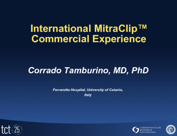 International MitraClip Commercial Experience