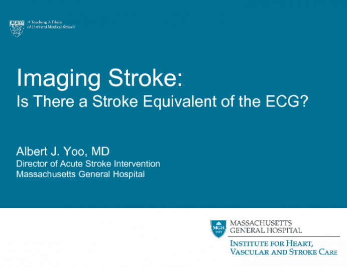 Imaging Stroke: Is There a Stroke Equivalent of the ECG?