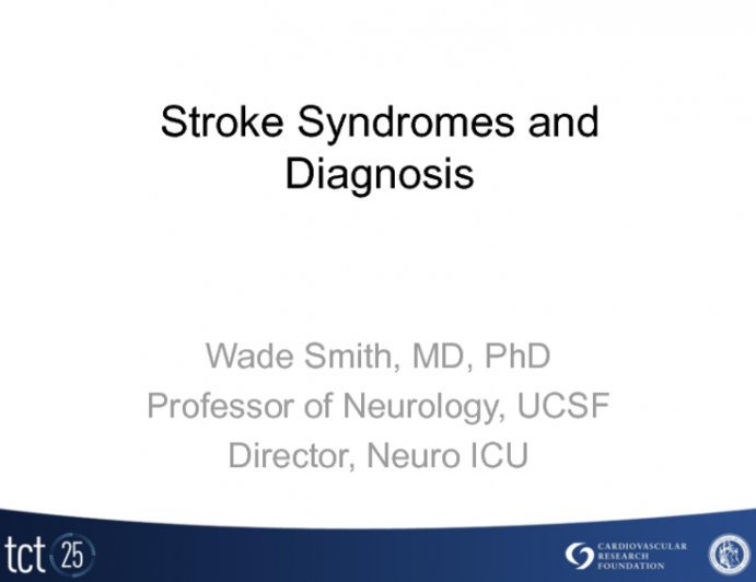 Stroke Syndromes and Diagnosis