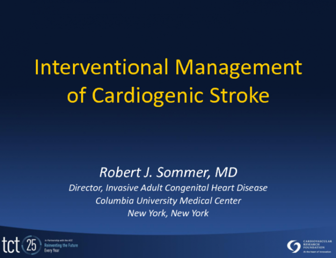 Interventional Management of Cardiogenic Stroke