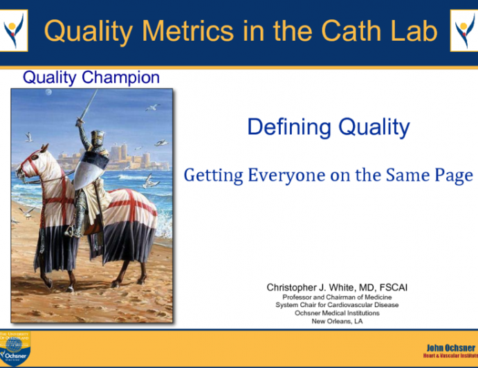 Defining Quality: Getting Everyone on the Same Page!