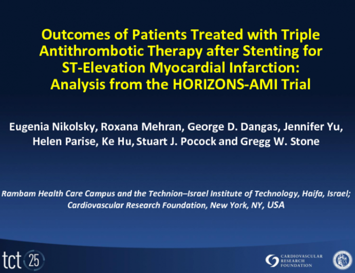 Outcomes of Patients Treated with Triple Antithrombotic Therapy After Primary Percutaneous Coronary Intervention for ST-Elevation Myocardial Infarction (From the Harmonizing...