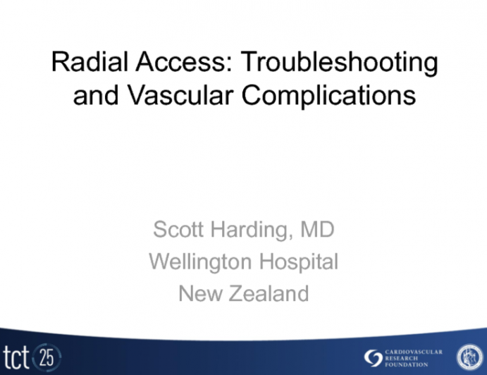 Radial Access: Troubleshooting and Vascular Complications
