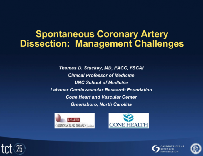 Spontaneous Coronary Artery Dissection: Diagnosis and Treatment