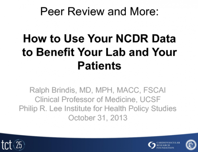 How To Use Your NCDR Data to Benefit Your Lab and Your Patients