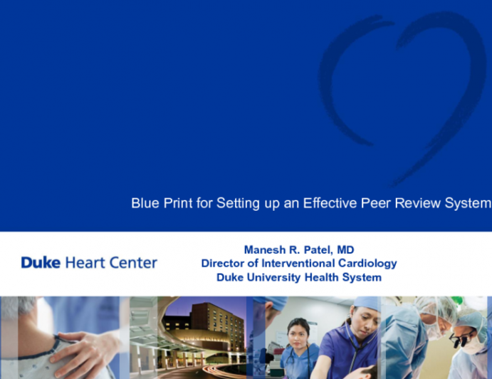 Blueprint to Develop and Implement an Effective Peer Review Process