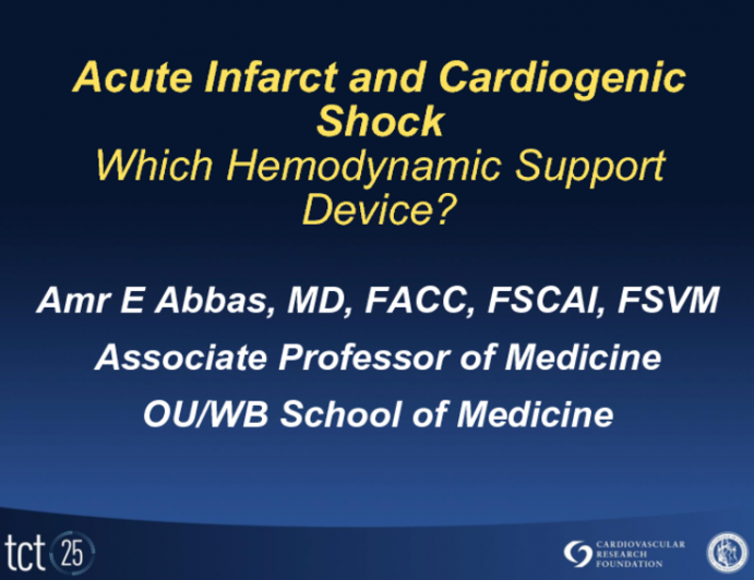 Case 1: Anterior MI and Shock: Which Hemodynamic Support Device?