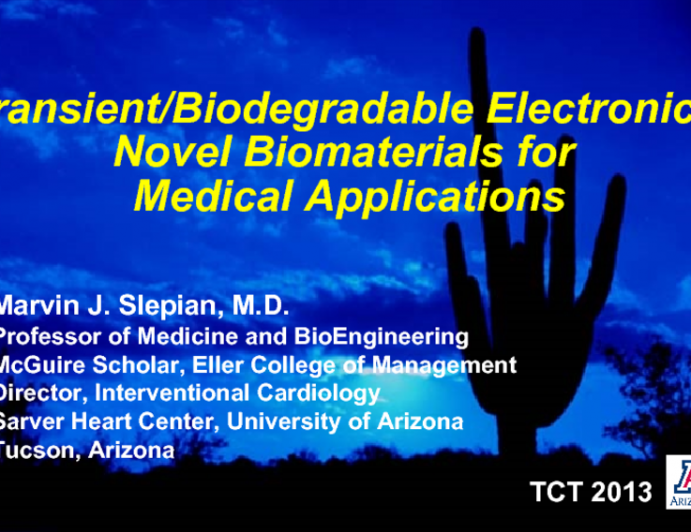 Emerging Biomaterials: Bioabsorbable Electronics