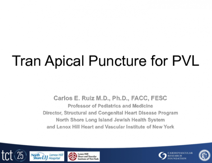 Case II: Transapical Approach to a Mitral Valve PVL