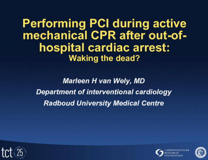 Case #4: Autopulse Assisted Primary PCI After Out-of-Hospital Cardiac Arrest