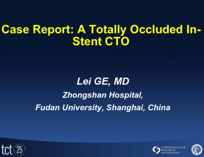 Case Presentation 2: A Totally Occluded In-Stent CTO