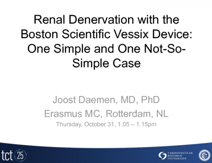 Renal Denervation with the Boston Scientific Vessix Device: One Simple and One Not-So-Simple Case