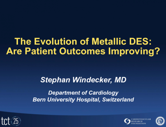 The Evolution of Metallic DES: Are Patient Outcomes Improving?