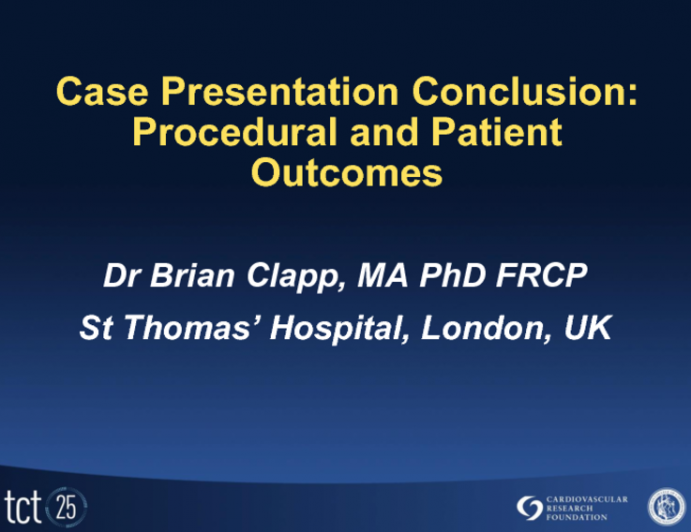 Case Presentation Conclusion: Procedural and Patient Outcomes(4)