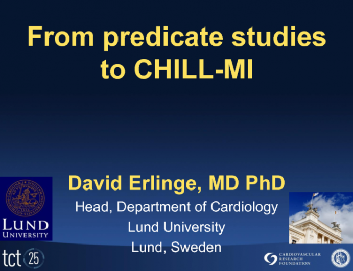Hypothermia To Reduce Infarct Size 1: From Predicate Studies to CHILL-MI