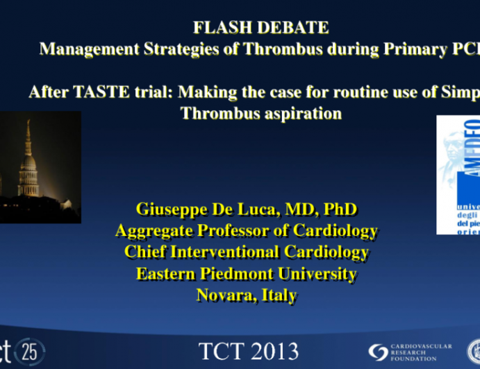 After the TASTE Trial: Making the Case for the Routine Use of "Simple" Thrombus Aspiration!