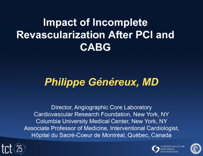 Impact of Incomplete Revascularization After PCI and CABG