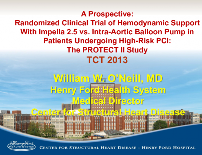 A Prospective, Randomized Clinical Trial of Hemodynamic Support With Impella 2.5 Versus Intra-Aortic Balloon Pump in Patients Undergoing High-Risk Percutaneous Coronary...