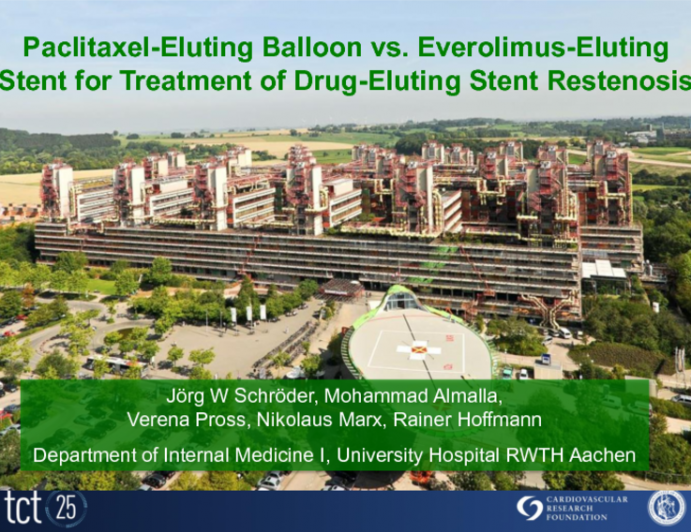 Drug-Eluting Balloons vs. Everolimus-Eluting Stents for Treatment of In-Stent Restenosis