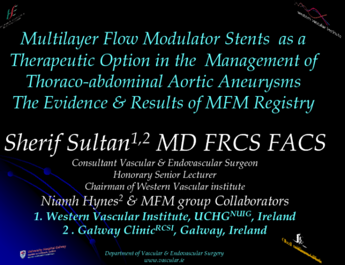 One-Year Results of the Multi-layer Flow Modulator Stent in the Management of Thoracoabdominal Aortic Aneurysms