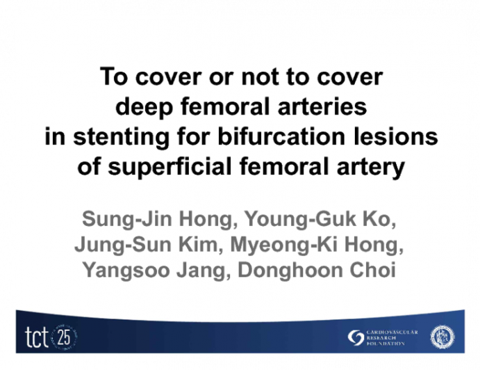 To cover or not to cover deep femoral arteries in stenting for bifurcation lesions of superficial femoral artery