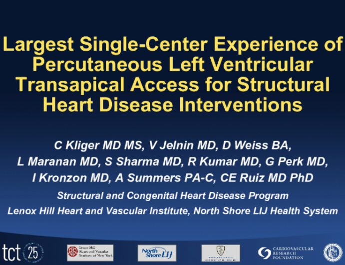 Largest Single-Center Experience of Percutaneous Left Ventricular Transapical Access for Structural Heart Disease Interventions